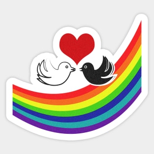 Rainbow Lovebirds Sticker